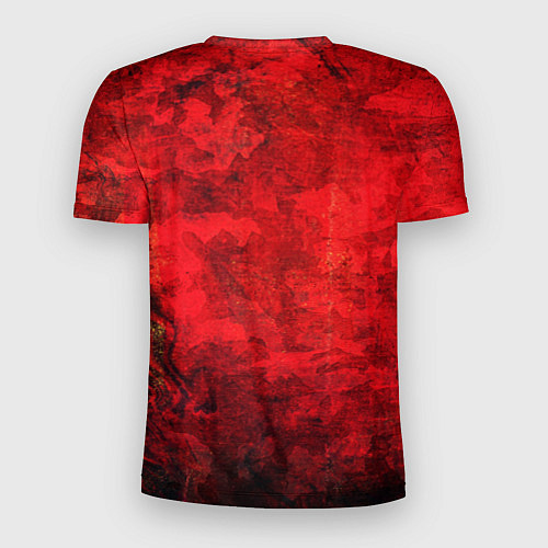 Мужская спорт-футболка Абстракция - red shabby wall / 3D-принт – фото 2