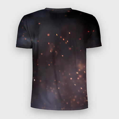 Мужская спорт-футболка Нуб Сайбот и искры / 3D-принт – фото 2