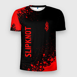 Мужская спорт-футболка Slipknot - red gradient вертикально