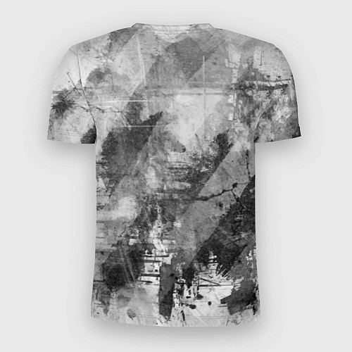 Мужская спорт-футболка Абстракция - atomic gray / 3D-принт – фото 2