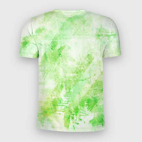 Мужская спорт-футболка Абстракция - light green atom / 3D-принт – фото 2