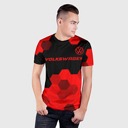 Футболка спортивная мужская Volkswagen - red gradient посередине, цвет: 3D-принт — фото 2