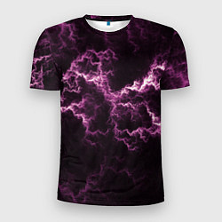 Мужская спорт-футболка Lightning pink glow