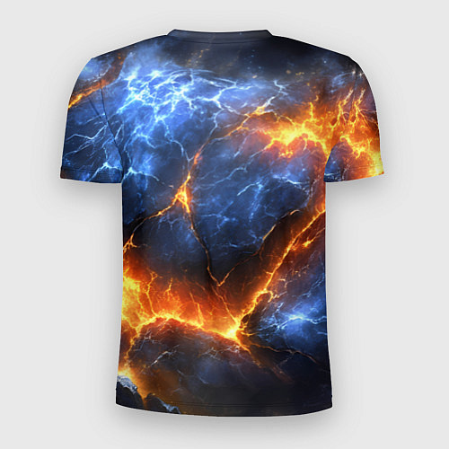 Мужская спорт-футболка Россия герб и огонь / 3D-принт – фото 2