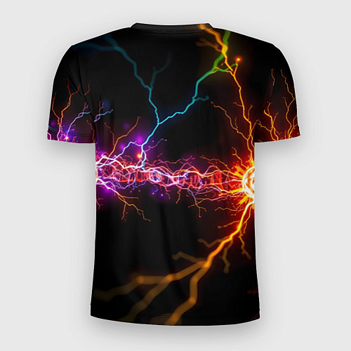 Мужская спорт-футболка Две неоновые вспышки / 3D-принт – фото 2