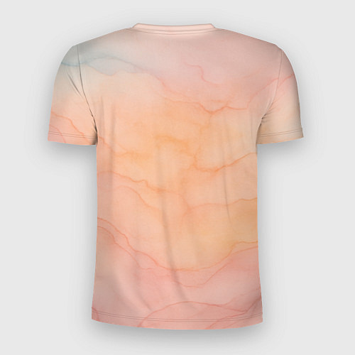 Мужская спорт-футболка Нежный персиковый / 3D-принт – фото 2