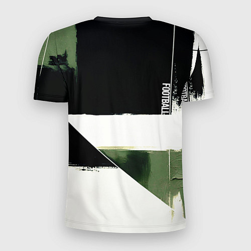 Мужская спорт-футболка Футбол на фоне брызг красок / 3D-принт – фото 2