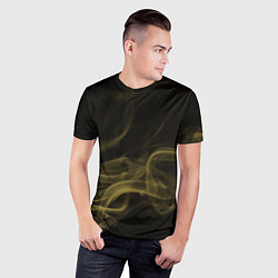 Футболка спортивная мужская Color smoke yellow, цвет: 3D-принт — фото 2