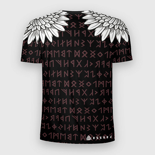 Мужская спорт-футболка Асгард на фоне рун и валькнут / 3D-принт – фото 2