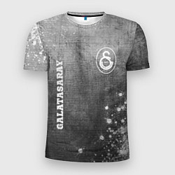 Мужская спорт-футболка Galatasaray - grey gradient вертикально