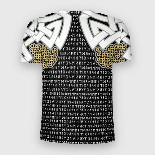Мужская спорт-футболка Узор рун и символов / 3D-принт – фото 2
