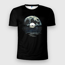 Футболка спортивная мужская Лунная виниловая пластинка, цвет: 3D-принт