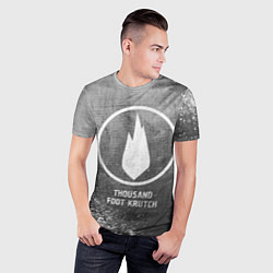 Футболка спортивная мужская Thousand Foot Krutch - grey gradient, цвет: 3D-принт — фото 2
