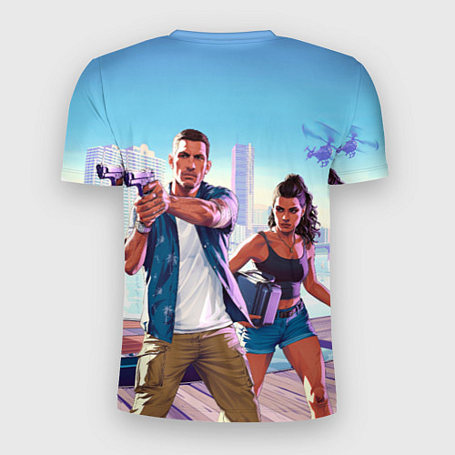Мужская спорт-футболка GTA 6 главные герои / 3D-принт – фото 2