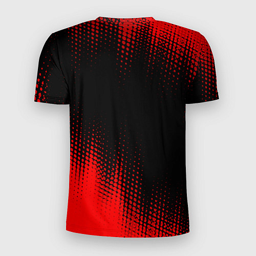 Мужская спорт-футболка JAC - red gradient посередине / 3D-принт – фото 2