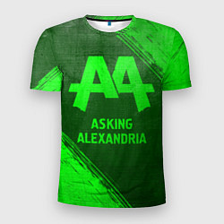 Футболка спортивная мужская Asking Alexandria - green gradient, цвет: 3D-принт