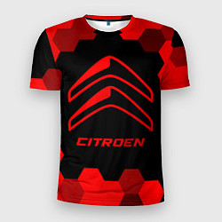 Мужская спорт-футболка Citroen - red gradient
