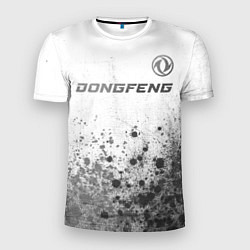 Мужская спорт-футболка Dongfeng - white gradient посередине