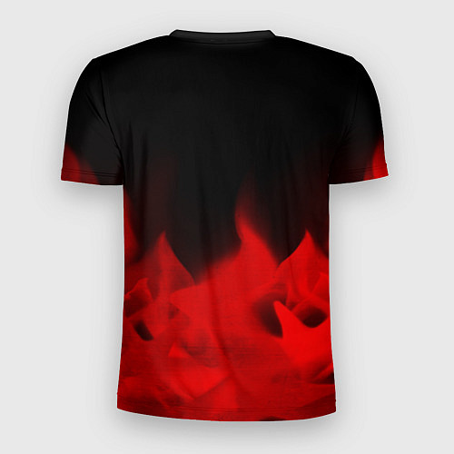 Мужская спорт-футболка Gears of War - red gradient посередине / 3D-принт – фото 2