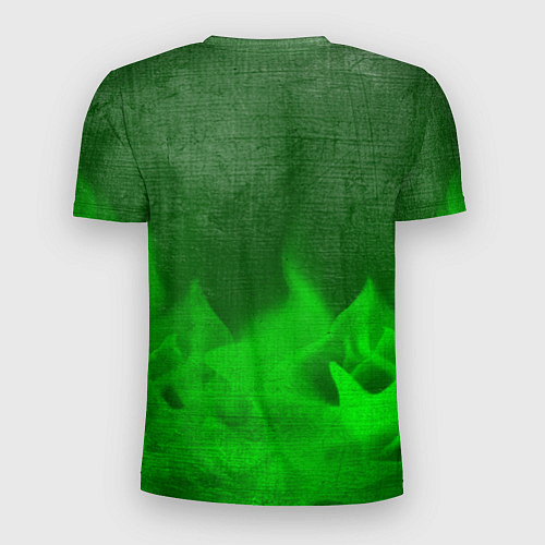 Мужская спорт-футболка Fiat - green gradient посередине / 3D-принт – фото 2