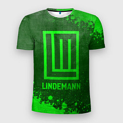Футболка спортивная мужская Lindemann - green gradient, цвет: 3D-принт