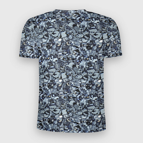 Мужская спорт-футболка Серо-голубой мелкий камень текстура / 3D-принт – фото 2