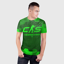 Футболка спортивная мужская Counter-Strike 2 - green gradient, цвет: 3D-принт — фото 2