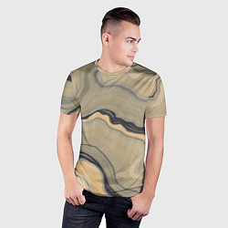 Футболка спортивная мужская Песочный мрамор, цвет: 3D-принт — фото 2