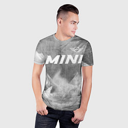 Футболка спортивная мужская Mini - grey gradient посередине, цвет: 3D-принт — фото 2