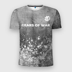 Футболка спортивная мужская Gears of War - grey gradient посередине, цвет: 3D-принт