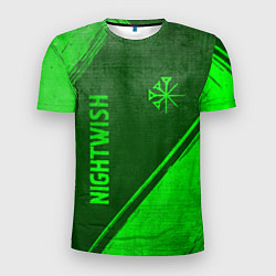 Футболка спортивная мужская Nightwish - green gradient вертикально, цвет: 3D-принт