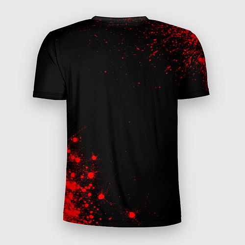 Мужская спорт-футболка Asking Alexandria - red gradient вертикально / 3D-принт – фото 2