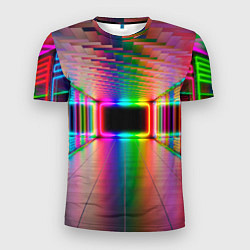 Футболка спортивная мужская Неоновая галерея, цвет: 3D-принт