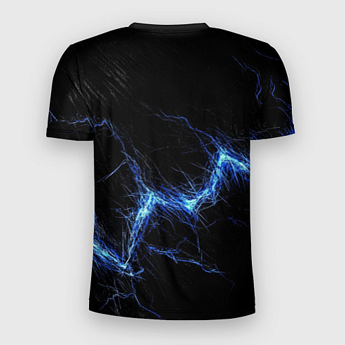 Мужская спорт-футболка ACDC логотип ледяной с молнией / 3D-принт – фото 2
