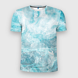 Мужская спорт-футболка Абстракция - light blue sea foam