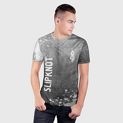 Футболка спортивная мужская Slipknot - grey gradient вертикально, цвет: 3D-принт — фото 2
