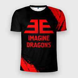 Футболка спортивная мужская Imagine Dragons - red gradient, цвет: 3D-принт