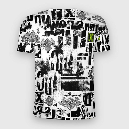 Мужская спорт-футболка Pattern with inscriptions hustle sand boy / 3D-принт – фото 2