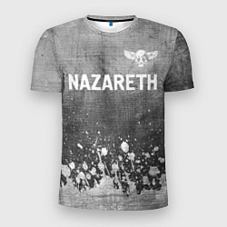 Мужская спорт-футболка Nazareth - grey gradient посередине