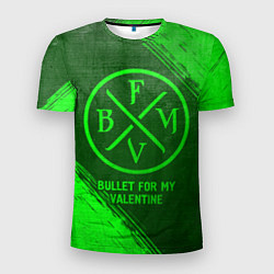 Мужская спорт-футболка Bullet For My Valentine - green gradient