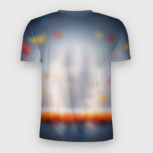 Мужская спорт-футболка Геометрический слон и цветные полигоны / 3D-принт – фото 2