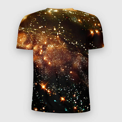 Мужская спорт-футболка Билли Айлиш с блестками на фоне / 3D-принт – фото 2