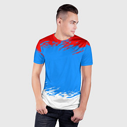 Футболка спортивная мужская Патриот - флаг, цвет: 3D-принт — фото 2
