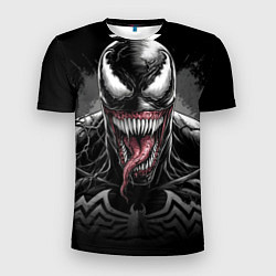 Футболка спортивная мужская Черный веном, цвет: 3D-принт
