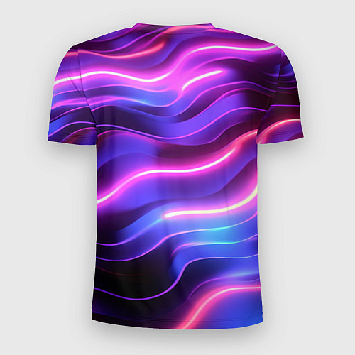 Мужская спорт-футболка Портрет Билли Айлиш из линий / 3D-принт – фото 2