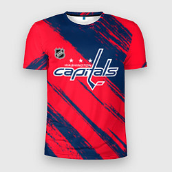 Мужская спорт-футболка Вашингтон Кэпиталз - бырзги красок