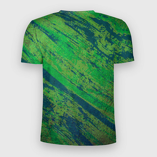 Мужская спорт-футболка Абстракция - green paint strokes / 3D-принт – фото 2