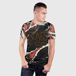 Футболка спортивная мужская Bones черви, цвет: 3D-принт — фото 2