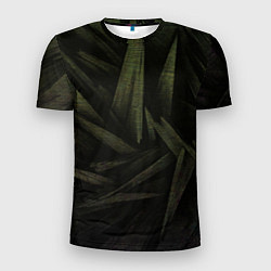 Футболка спортивная мужская Абстракция - green triangles, цвет: 3D-принт