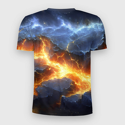 Мужская спорт-футболка Bones на фоне разломных плит / 3D-принт – фото 2